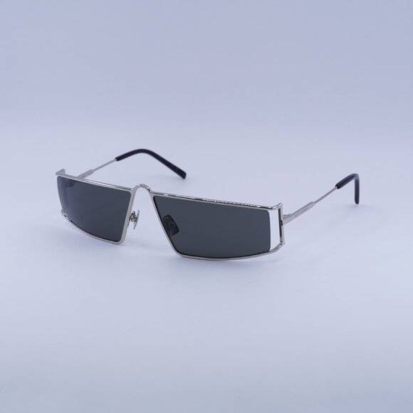 ?️ New Saint Laurent SL606 002 Sunglasses - Silver Frame, Grey Lenses main image 5